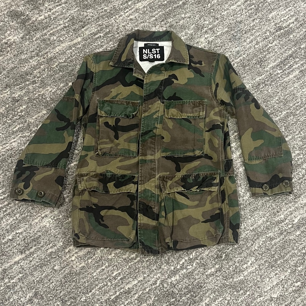 NLST by Nili Lotan Army Green Camo Jacket Size Small